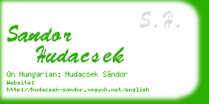 sandor hudacsek business card